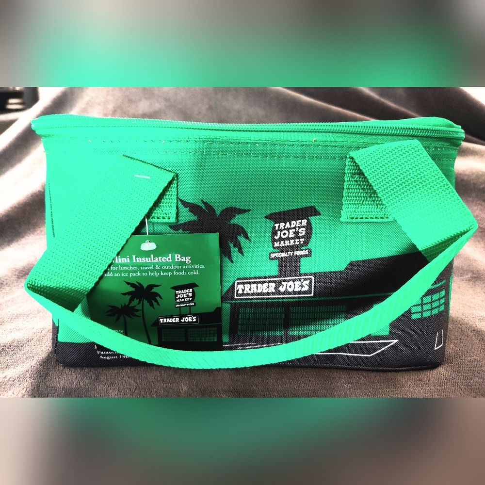 Trader Joe's Emerald Green Mini Insulated Bag NWT